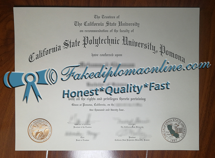 Cal Poly Pomona diploma