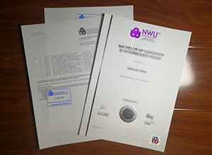 North-West University diploma and transcript