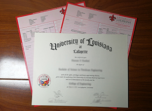 UL Lafayette degree and transcript