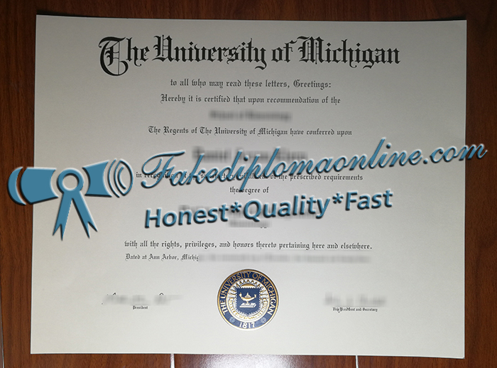 University of Michigan diploma