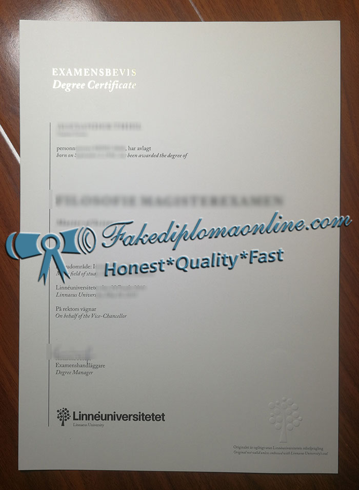 Linnéuniversitetet diploma