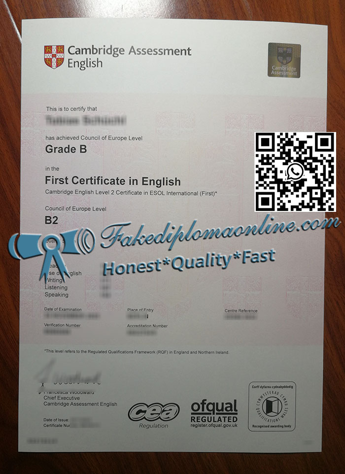 Cambridge B2 First certificate