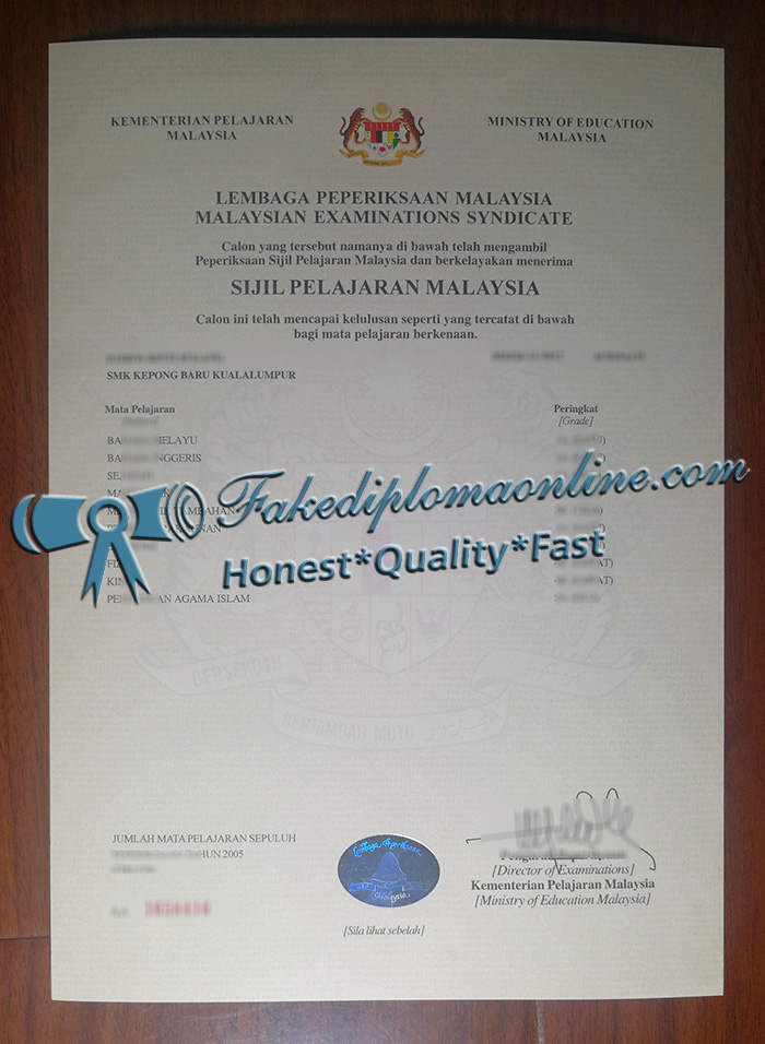 SPM Certificate