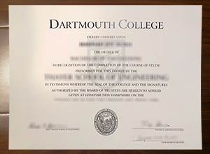 Dartmouth College diploma