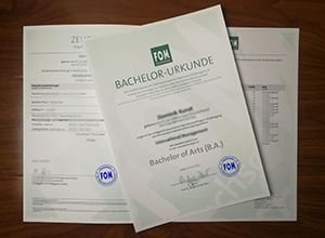 FOM University degree and transcript