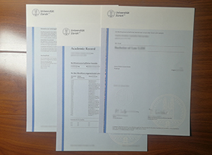 Universität Zürich diploma and transcript