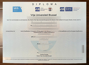 Vrije Universiteit Brussel diploma
