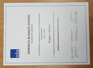 Warwick Business School certificate