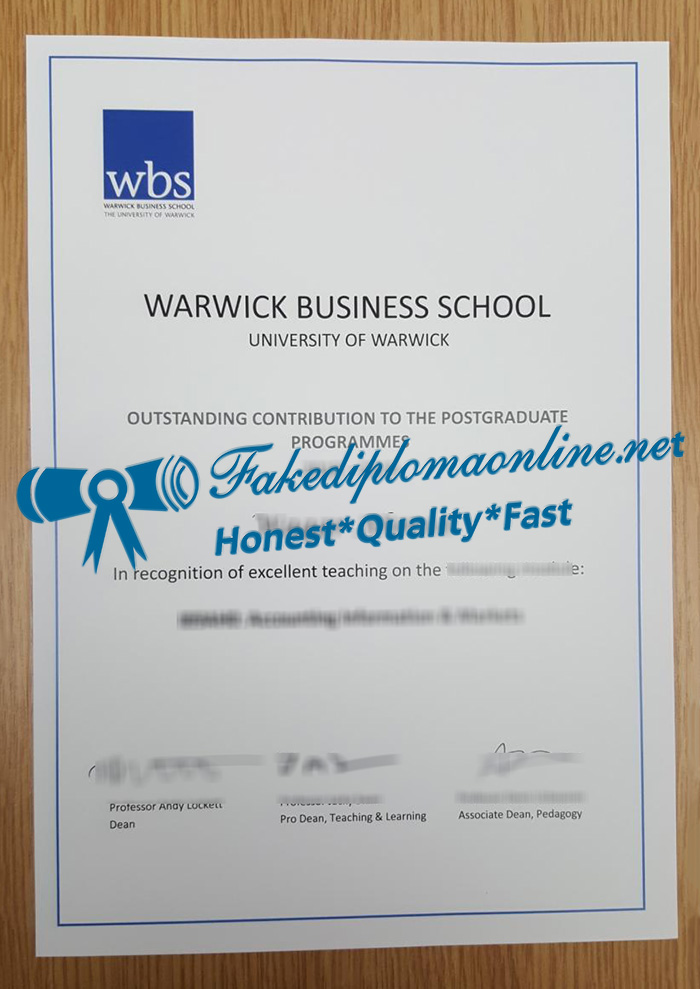 Warwick Business School diploma