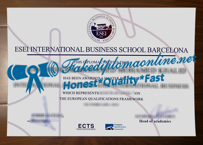 ESEI International Business School diploma