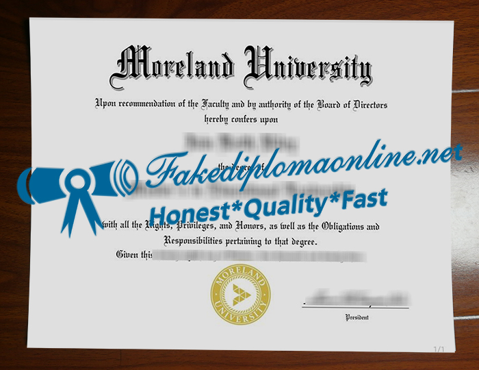 Moreland University degree