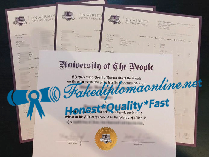 University of the People diploma and transcript