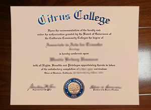 Citrus College diploma