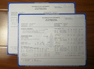 San Jose State University transcript