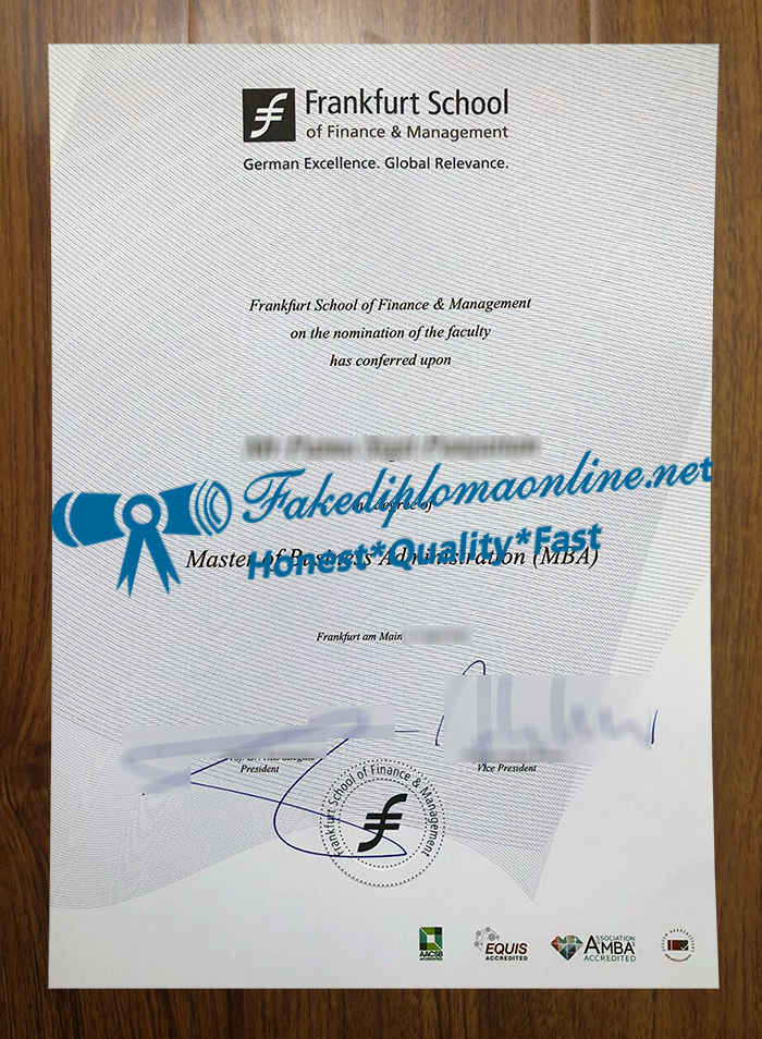 Frankfurt School of Finance & Management degree