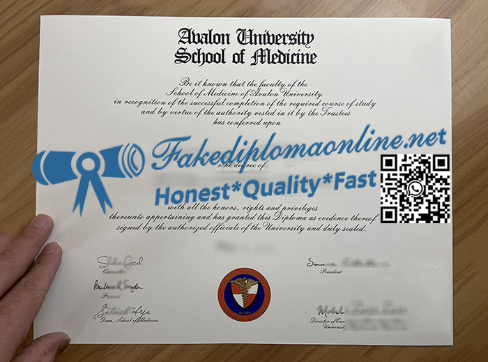 Avalon-University-School-of-Medicine-diploma