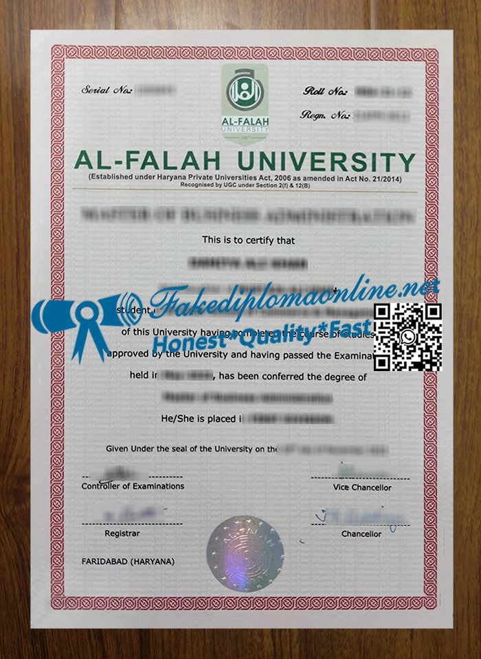 Al-Falah-University-diploma
