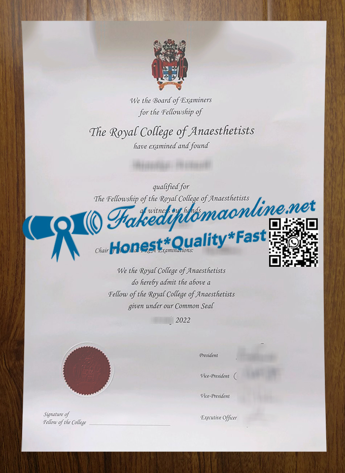 FRCA-certificate