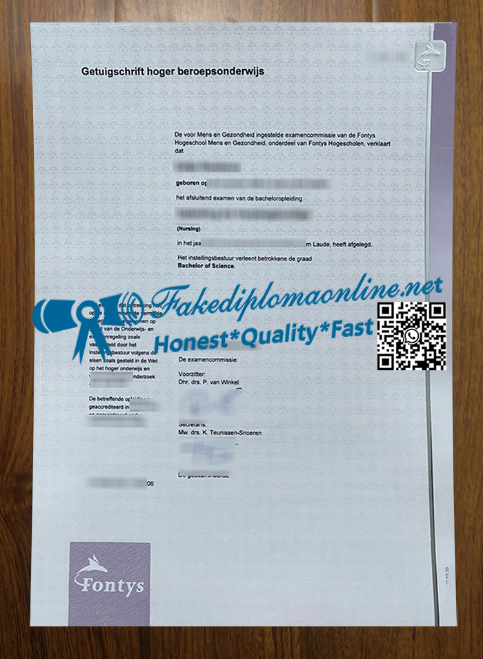 Fontys-Hogescholen-diploma