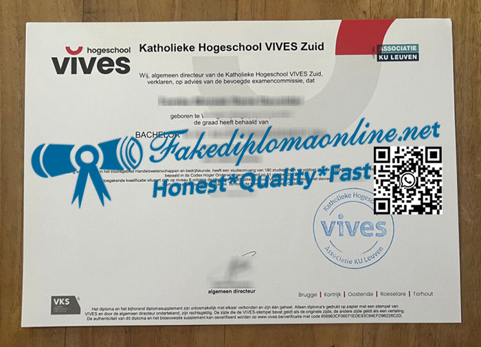 Hogeschool-VIVES-diploma