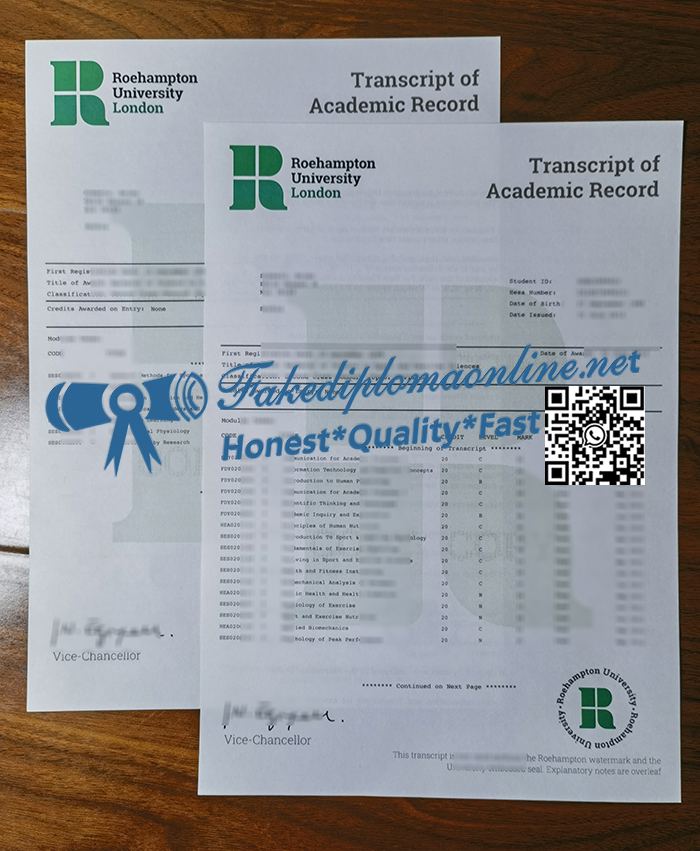 University-of-Roehampton-transcript
