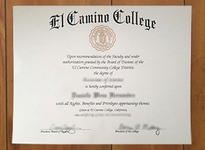 El Camino College diploma