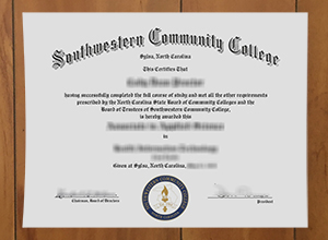 Southwestern Community College diploma
