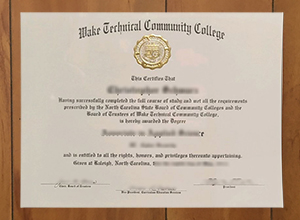 Wake Technical Community College diploma