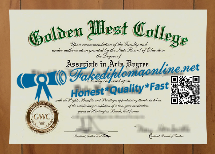 Golden West College degree