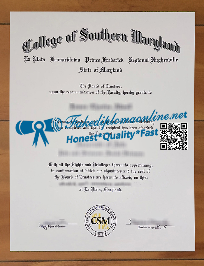 College of Southern Maryland degree