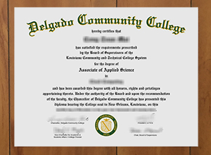 Delgado Community College diploma