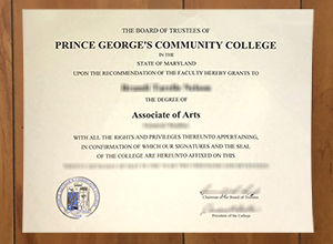 Prince George's Community College diploma