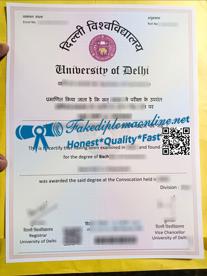 University of Delhi diploma