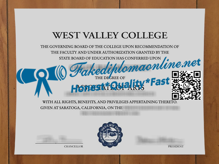 West Valley College degree