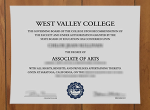 West Valley College diploma