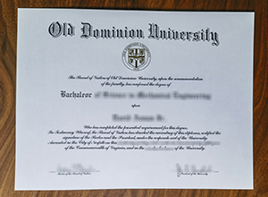 Old Dominion University diploma