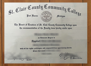 St Clair County Community College diploma