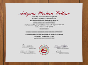 I want to purchase a fake Arizona Western College diploma online