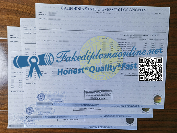 California State University Los Angeles transcript