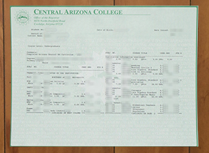 How long to obtain a Central Arizona College transcript online