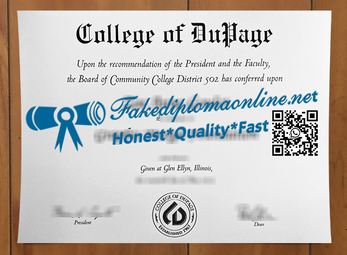 College of DuPage diploma
