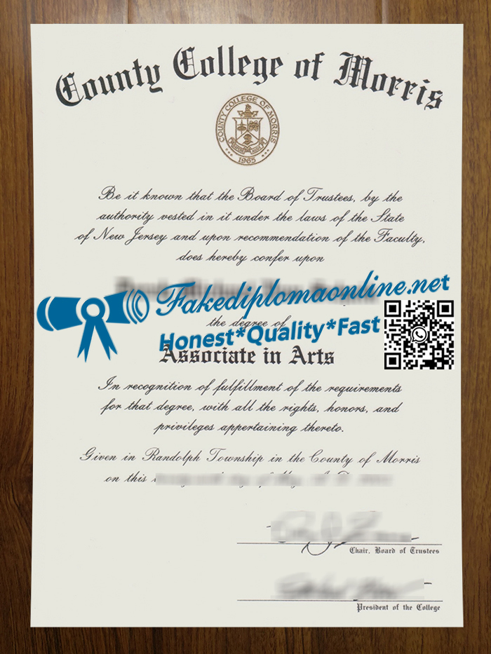 County-College-of-Morris-diploma