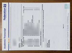 Federation University transcript