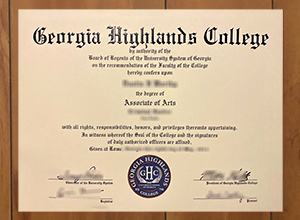 Georgia Highlands College diploma
