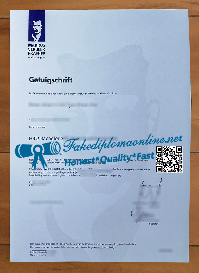 Hogeschool Markus Verbeek Praehep diploma