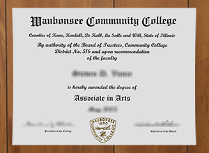 Waubonsee Community College diploma