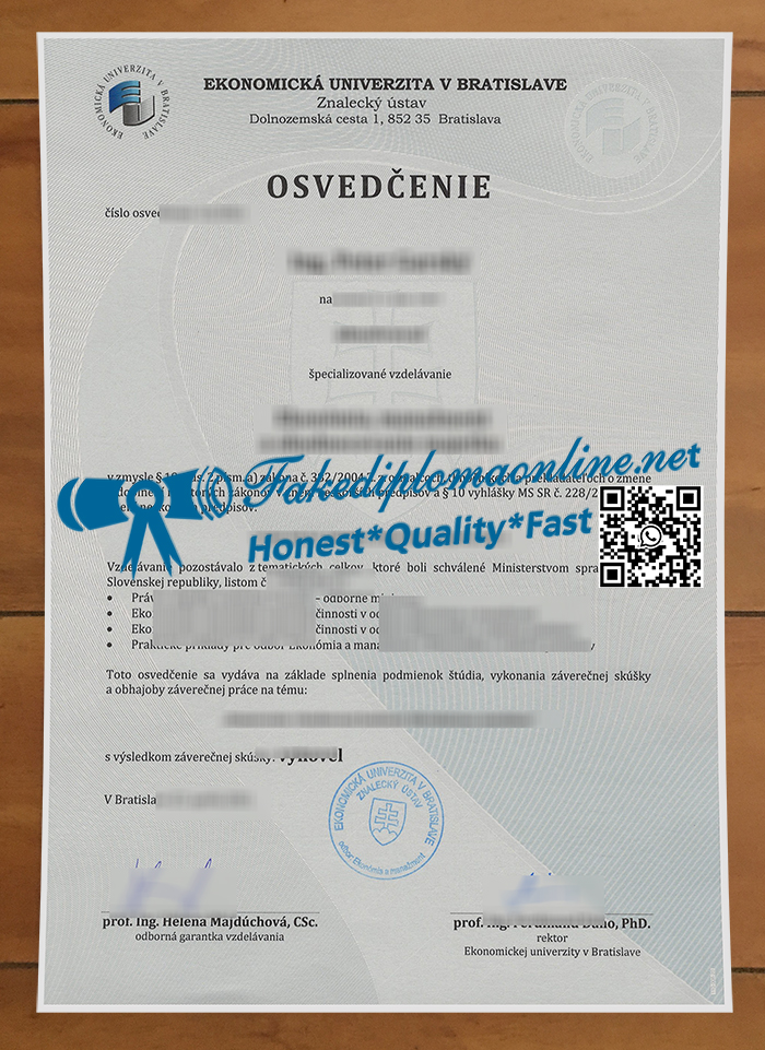 Ekonomická univerzita v Bratislave degree