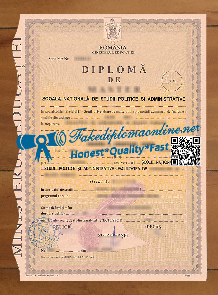 Școala Națională de Studii Politice și Administrative din București degree