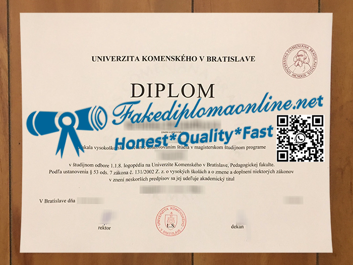 Univerzita Komenského v Bratislave degree