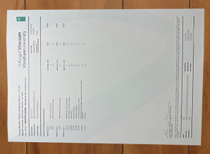 Wrexham University transcript